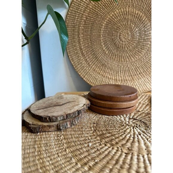 Set of 5 Wooden Coasters - Picture 1 of 7